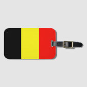 Belgium Flag Bagagelabel (Voorkant (horizontaal))