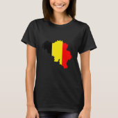 Belgium flag in Belgium outline Belgium T-shirt (Voorkant)