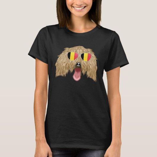 Belgium Flag Komondorok Dog Belgium Pocket T-shirt (Voorkant)