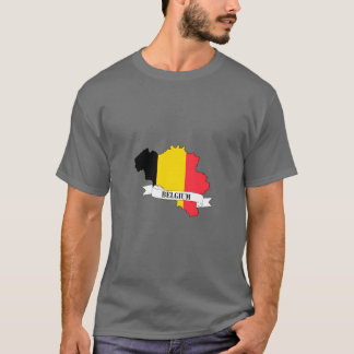 belgium flag map t-shirt
