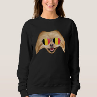 Belgium Flag Pomeranian Dog Belgium Pocket Trui