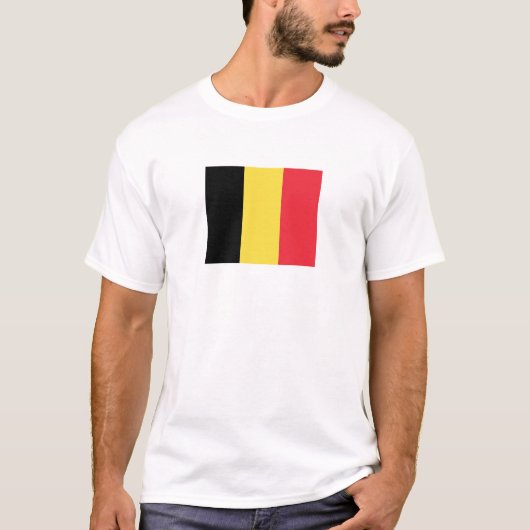 Belgium Flag T-Shirt, Patriotic T-Shirts, T-shirt (Voorkant)