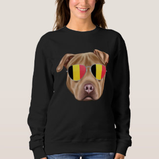 Belgium Flag Usa Staffordshire Terrier Dog Belgium Trui