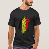 Belgium Heart Love Veins Belgian Flag Belgique Bel T-shirt (Voorkant)