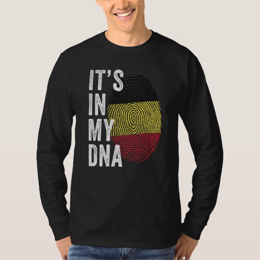 Belgium It's In My DNA Cute Belgian Flag Fingerpri T-shirt (Voorkant)