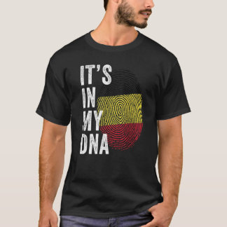 Belgium It's In My DNA Cute Belgian Flag Fingerpri T-shirt