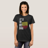 Belgium It's In My DNA Cute Belgian Flag Fingerpri T-shirt (Voorkant volledig)