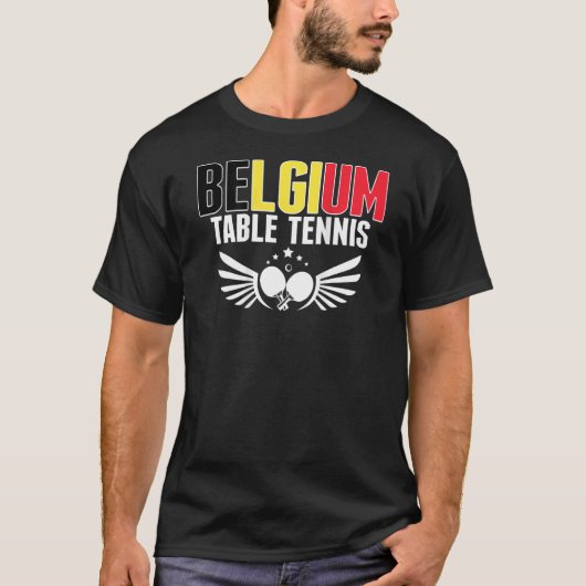 Belgium Ping Pong   Belgian Table Tennis Team Supp T-shirt (Voorkant)