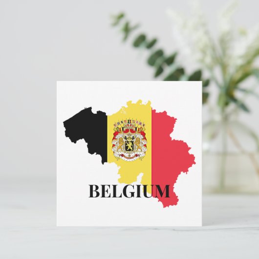 Belgium Silhouette, flag, (Staand voorkant)