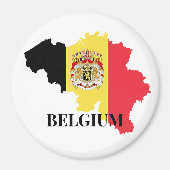 Belgium Silhouette, flag, Magneet (Voorkant)