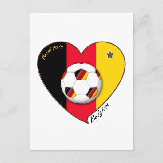 BELGIUM Soccer 2014. Fútbol van Belgica Briefkaart (Voorkant)