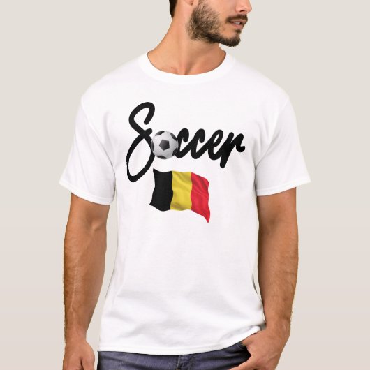 Belgium Soccer - Belgian Flag T-shirt (Voorkant)