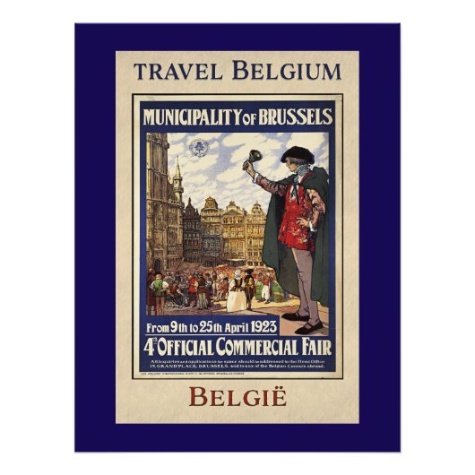 Belgium Travel Poster (1923) (Voorkant)
