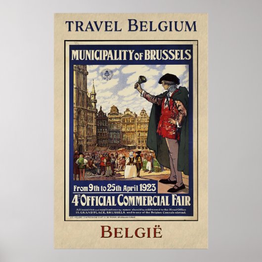 Belgium Travel Poster (1923) (Voorkant)
