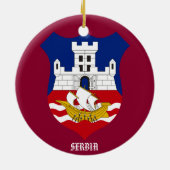 Belgrad Servië Circle Ornament (Achterkant)