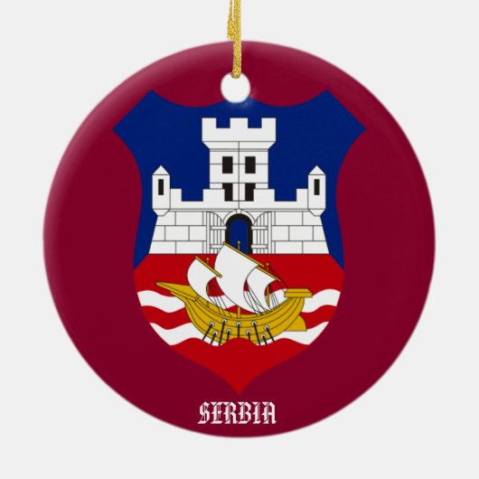 Belgrad Servië Circle Ornament (Achterkant)