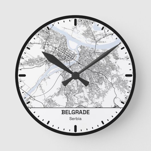 Belgrade Klok Stad Lijn Kunst (Voorkant)