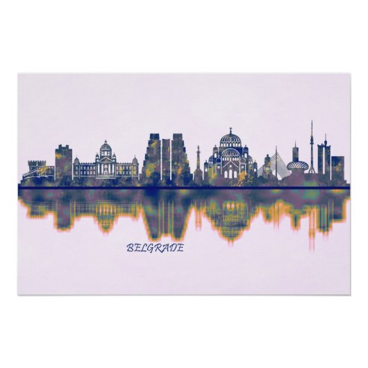Belgrade Skyline Perfect Poster (Voorkant)