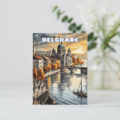 Belgrado, Contrasthoofdstad Briefkaart (Staand voorkant)