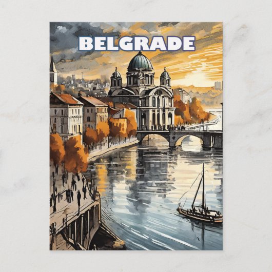 Belgrado, Contrasthoofdstad Briefkaart (Voorkant)