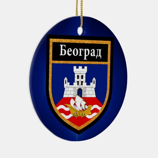 Belgrado Flag Keramisch Ornament (Rechts)