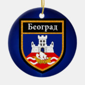 Belgrado Flag Keramisch Ornament (Voorkant)