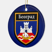 Belgrado Flag Keramisch Ornament (Links)
