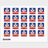 Belgrado Flag Vierkante Sticker (Vel)