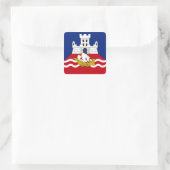 Belgrado Flag Vierkante Sticker (Tas)