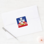 Belgrado Flag Vierkante Sticker (Envelop)