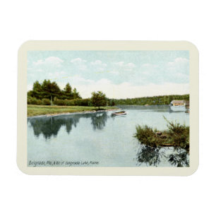 Belgrado Lake, Maine 1910 stijl magneet