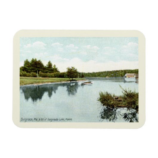 Belgrado Lake, Maine 1910  stijl magneet (Horizontaal)