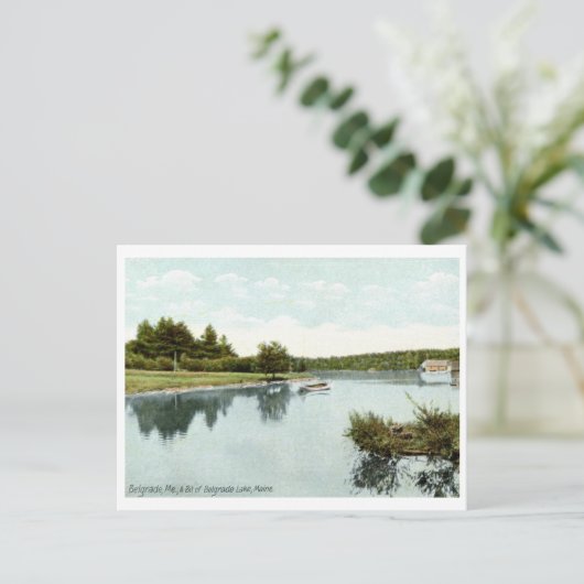 Belgrado Meer, Maine 1910  Briefkaart (Staand voorkant)