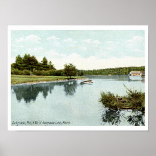 Belgrado Meer, Maine 1910  Poster
