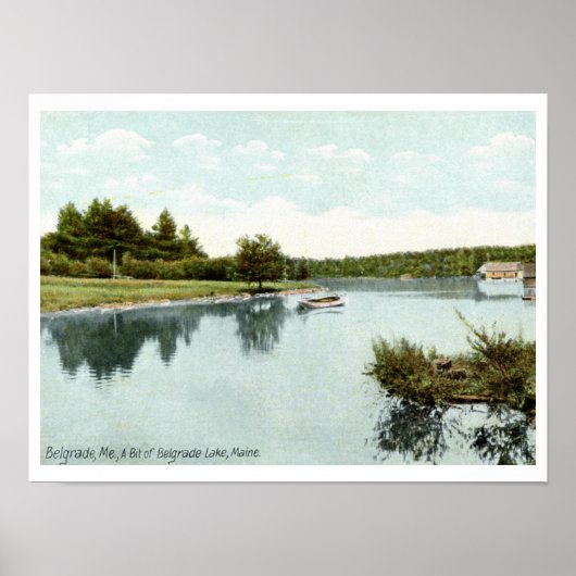 Belgrado Meer, Maine 1910  Poster (Voorkant)