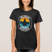 Belgrado Montana MT USA City Pride Retro Zonsonder T-shirt (Voorkant)