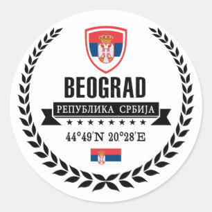 Belgrado Ronde Sticker