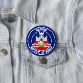 Belgrado Round Emblem Ronde Button 7,6 Cm (In situ)