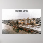 Belgrado Servië Balkan Panorama Uitzicht Poster (Voorkant)