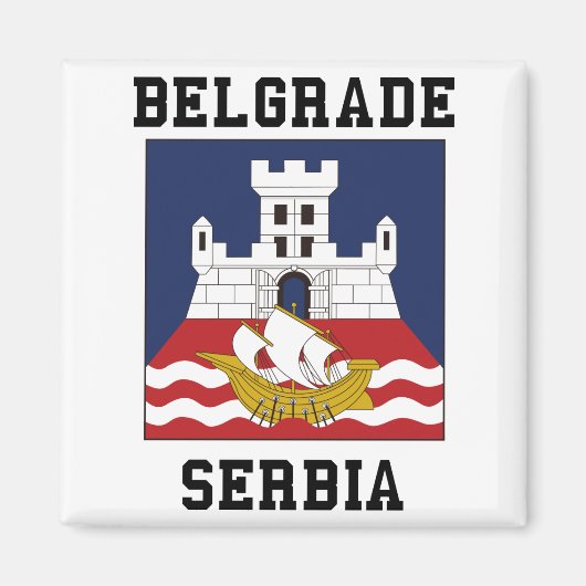 Belgrado, Servië Magneet (Voorkant)