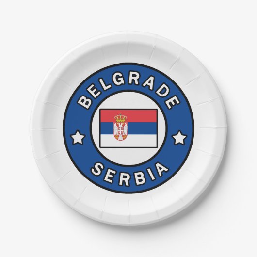 Belgrado Servië Papieren Bordje (Voorkant)