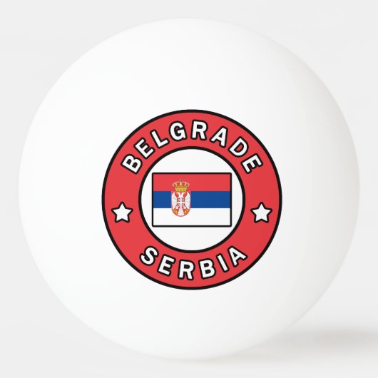 Belgrado Servië Pingpongbal (Voorkant)