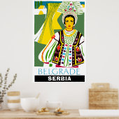 Belgrado, Servië Reisposter Poster (Keuken)