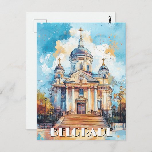 Belgrado Servië Reizen Briefkaart (Voorkant / Achterkant)