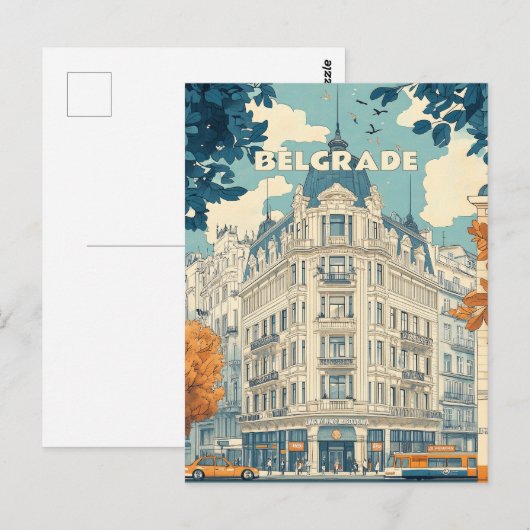 Belgrado Servië Reizen Briefkaart (Voorkant / Achterkant)
