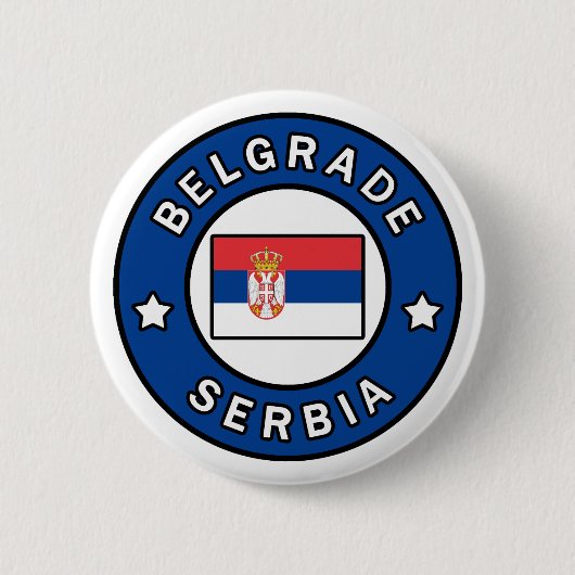 Belgrado Servië Ronde Button 5,7 Cm (Voorkant)