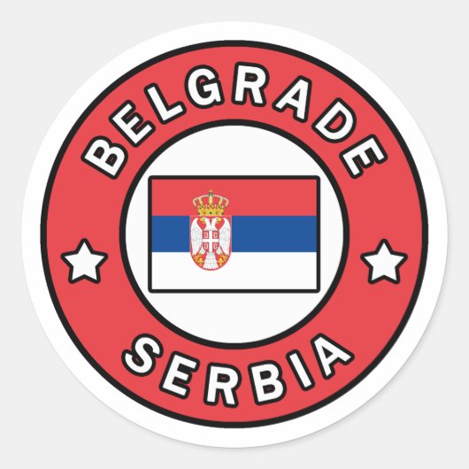 Belgrado Servië Ronde Sticker (Voorkant)