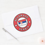 Belgrado Servië Ronde Sticker (Envelop)