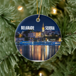 Belgrado Servië Schilderachtig kerstversiering Keramisch Ornament