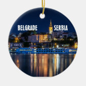 Belgrado Servië Schilderachtig kerstversiering Keramisch Ornament (Voorkant)